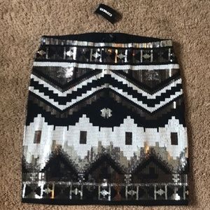 💜Express sequin mini skirt